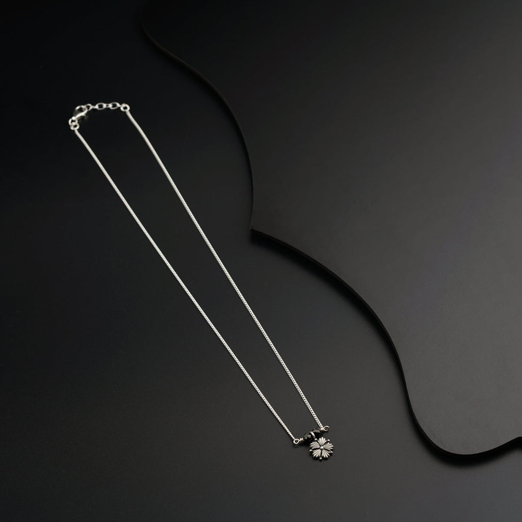 Elegance in Silver: Jaswandi Mangalsutra Chain