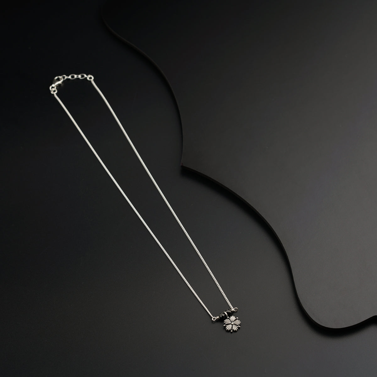 Elegance in Silver: Jaswandi Mangalsutra Chain