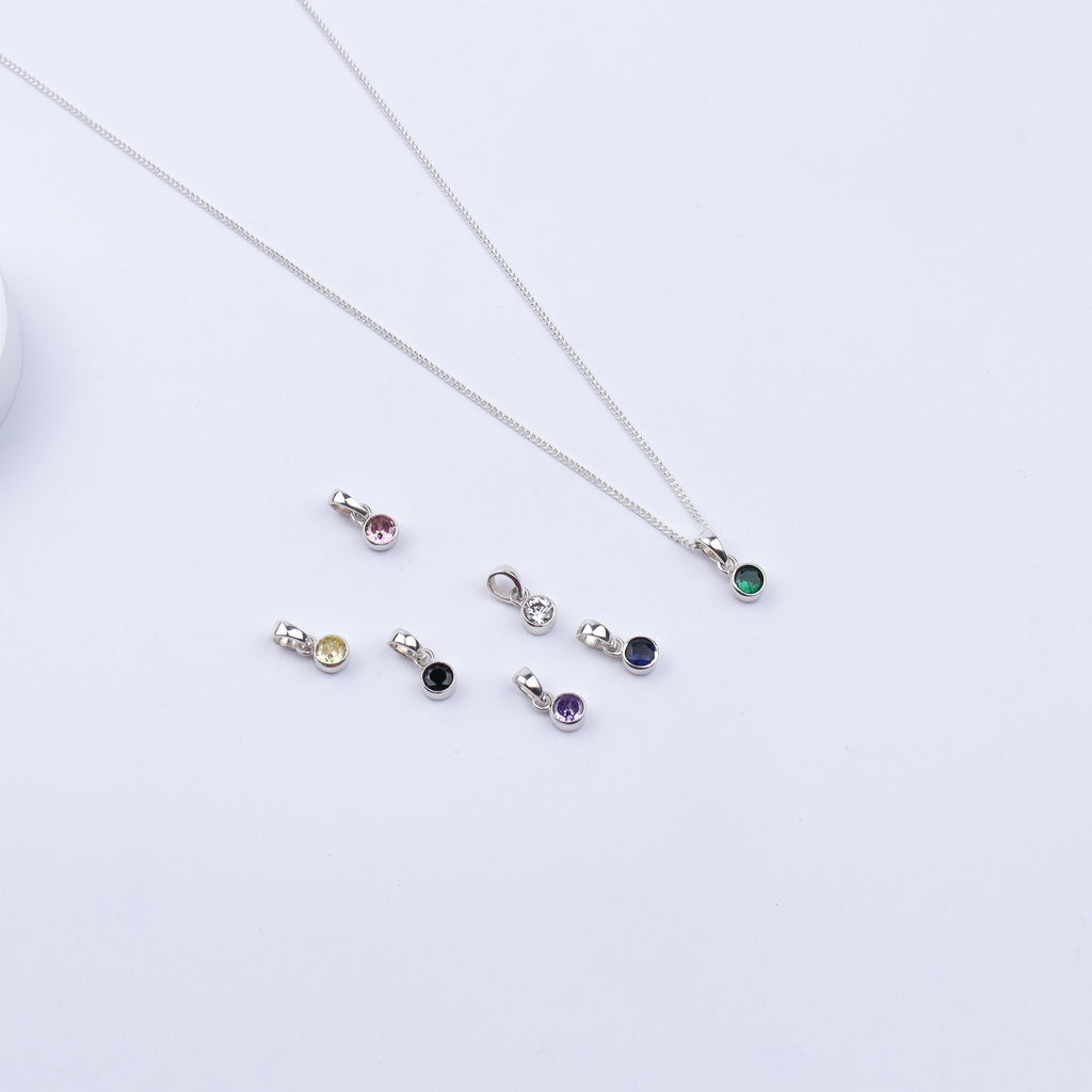 Set de pendentifs arc-en-ciel en zircon cubique et argent sterling 92,5 ̧