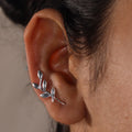 Elegant Silver Leaf Earcuffs for a Stylish Look