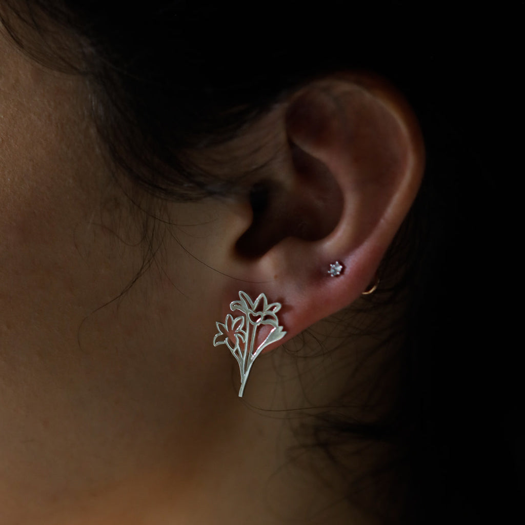 Rajanigandha Elegant Silver Earrings for a Stunning Look